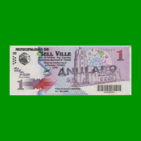 BONO MUNICIPALIDAD DE BELL VILLE $1,00, AÑO 2002/2003, ESTADO SIN CIRCULAR.-