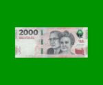 HEROÍNAS Y HÉROES DE LA PATRIA, $2.000 NUEVO DISEÑO, BOT 8002 AÑO 2023, SERIE F, SIN CIRCULAR.-