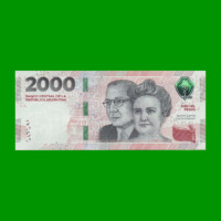 HEROÍNAS Y HÉROES DE LA PATRIA, $2.000 NUEVO DISEÑO, BOT 8002 AÑO 2023, SERIE F, SIN CIRCULAR.-