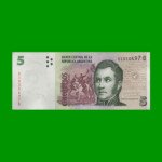 PESOS CONVERTIBLES 2do DISEÑO $5,00, BOT 3301, AÑO 1998, ESTADO  MUY BUENO- .-
