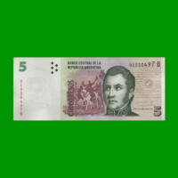 PESOS CONVERTIBLES 2do DISEÑO $5,00, BOT 3301, AÑO 1998, ESTADO  MUY BUENO- .-