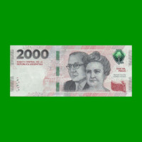 HEROÍNAS Y HÉROES DE LA PATRIA, $2.000 NUEVO DISEÑO, BOT 8006 AÑO 2023, SERIE G, SIN CIRCULAR.-