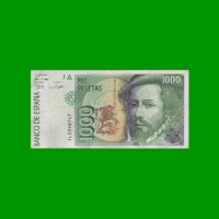 BILLETE DE ESPAÑA 1.000 PESETAS, PICK 163, AÑO 1992, ESTADO BUENO+ .-