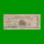 BONO DE TUCUMAN 5.000,00 AUSTRALES, EC 124, AÑO 1990, ESTADO BUENO.-