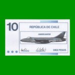 BILLETE DE CHILE 10 PESOS, DE FANTASIA, "HAWKER SIDDELEY AIRCRAFT 1956"  ESTADO SIN CIRCULAR.-