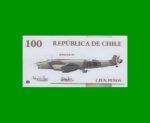 BILLETE DE CHILE 100 PESOS, DE FANTASIA, "JUNKERS UND MOTORENWERKE"  ESTADO SIN CIRCULAR.-