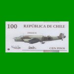 BILLETE DE CHILE 100 PESOS, DE FANTASIA, "JUNKERS UND MOTORENWERKE"  ESTADO SIN CIRCULAR.-