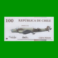 BILLETE DE CHILE 100 PESOS, DE FANTASIA, "JUNKERS UND MOTORENWERKE"  ESTADO SIN CIRCULAR.-