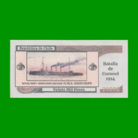 BILLETE DE CHILE 20.000 PESOS, DE FANTASIA, "BATALLA DE CORONEL 1914",  ESTADO SIN CIRCULAR.-