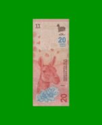 REPOSICION BILLETE CONVERTIBLE TERCER DISEÑO $ 20,00, BOT 5003, ESTADO BUENO.-