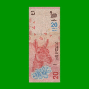 REPOSICION BILLETE CONVERTIBLE TERCER DISEÑO $ 20,00, BOT 5003, ESTADO BUENO.-