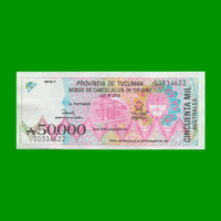 BONO DE TUCUMAN 50.000,00 AUSTRALES, EC 134, AÑO 1990, ESTADO EXCELENTE+.-