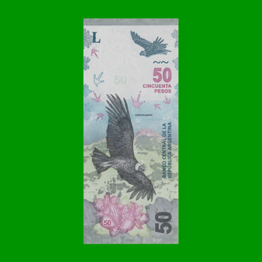 REPOSICION BILLETE CONVERTIBLE TERCER DISEÑO $ 50,00, BOT 5202, ESTADO SIN CIRCULAR.-