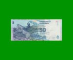 REPOSICION BILLETE CONVERTIBLE TERCER DISEÑO $ 50,00, BOT 4203, ESTADO MUY BUENO .- - Imagen 2