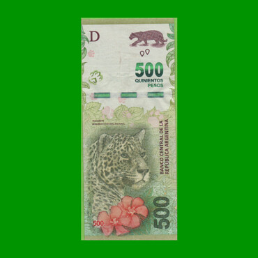 REPOSICION BILLETE CONVERTIBLE TERCER DISEÑO $ 500,00, BOT 5812, ESTADO MUY BUENO.-
