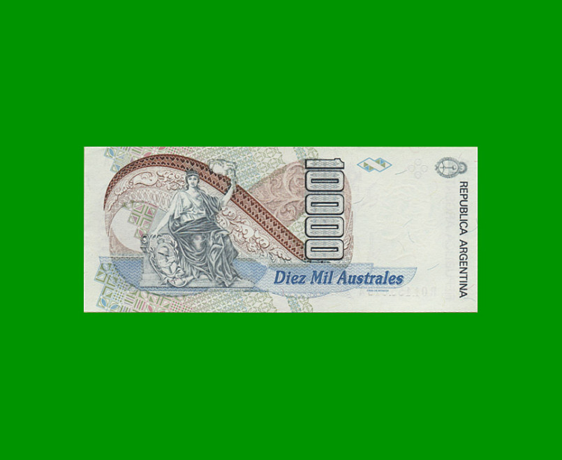 REPOSICION BILLETE DE 10.000 AUSTRALES, BOT 2882, ESTADO SIN CIRCULAR.- - Imagen 2