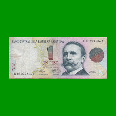 REPOSICION BILLETE CONVERTIBLE PRIMER DISEÑO $ 1,00, BOT 3005, ESTADO BUENO .-