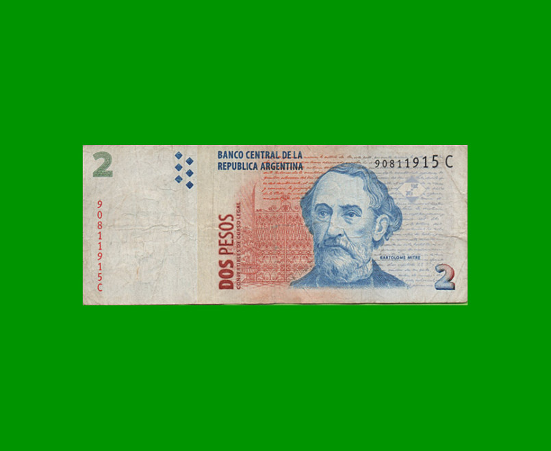 PESOS CONVERTIBLES 2do DISEÑO $2,00, BOT 3206, AÑO 2000, ESTADO MUY BUENO-.-