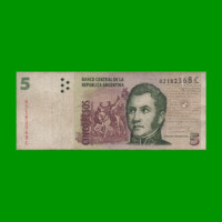 PESOS CONVERTIBLES 2do DISEÑO $5,00, BOT 3310, AÑO 2002, ESTADO BUENO.-