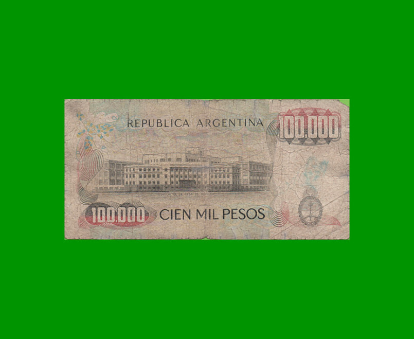 REPOSICION BILLETE PESOS LEY 18.188 $ 100.000,00, BOT 2506, ESTADO REGULAR.- - Imagen 2