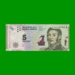 REPOSICION BILLETE CONVERTIBLE TERCER DISEÑO $ 5,00, BOT 3904, ESTADO MUY BUENO.-