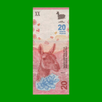 REPOSICION BILLETE TERCER DISEÑO $ 20,00, BOT NEW, ESTADO MUY BUENO.-
