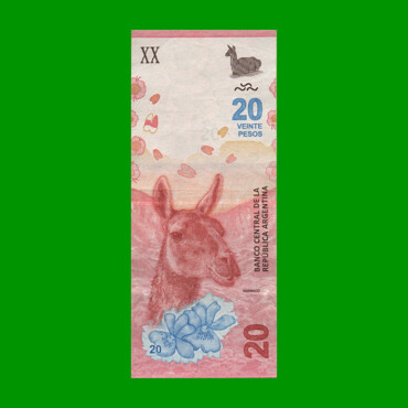 REPOSICION BILLETE TERCER DISEÑO $ 20,00, BOT NEW, ESTADO MUY BUENO.-