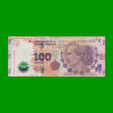 REPOSICION BILLETE CONVERTIBLE TERCER DISEÑO $ 100,00, BOT 4338, ESTADO MUY BUENO- .-
