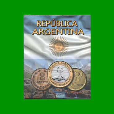 ALBUM VACIO PARA MONEDAS DE ARGENTINA, EXCELENTE CALIDAD, ESTADO NUEVO.-