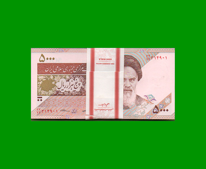 FAJO BILLETES DE IRAN 5.000,00 RIALS, PICK 152 AÑO 2013, ESTADO SIN CIRCULAR.-