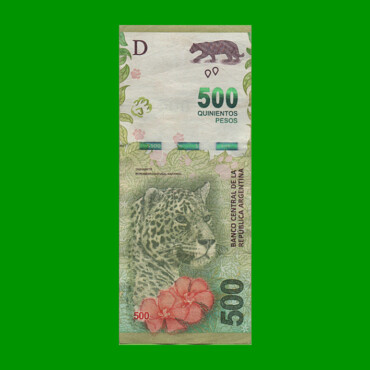 REPOSICION BILLETE CONVERTIBLE TERCER DISEÑO $ 500,00, BOT NEW, ESTADO MUY BUENO .-