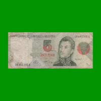 PESOS CONVERTIBLES 1er DISEÑO $5,00, BOT 3024, AÑO 1992, ESTADO BUENO.-