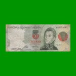 PESOS CONVERTIBLES 1er DISEÑO $5,00, BOT 3025, AÑO 1994, ESTADO BUENO+ .-