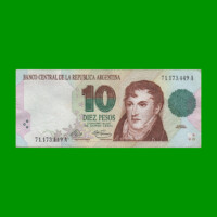 PESOS CONVERTIBLES 1er DISEÑO $10,00, BOT 3037, AÑO 1992, ESTADO MUY BUENO- .-