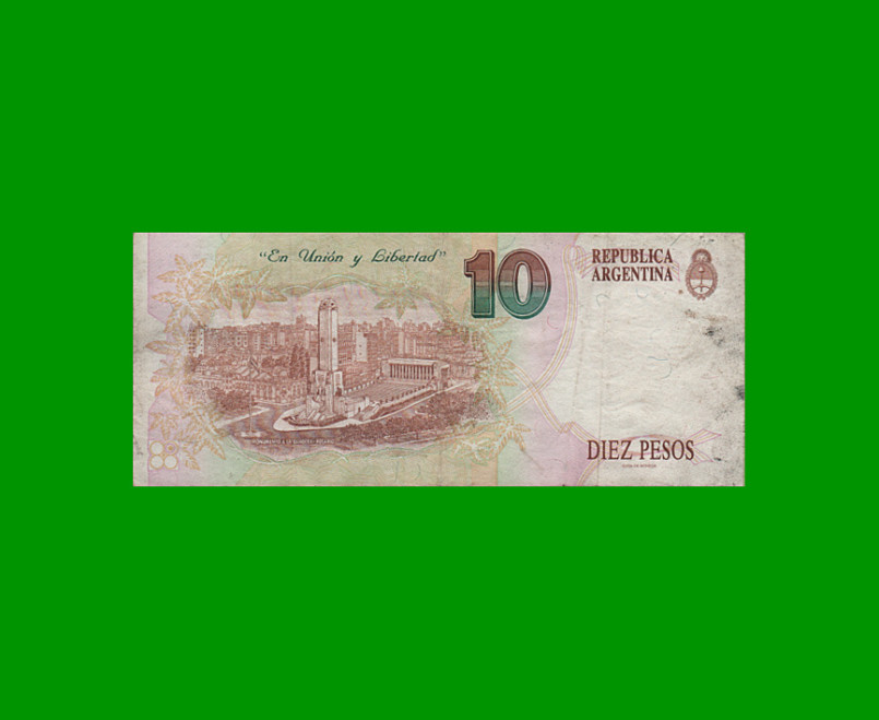 PESOS CONVERTIBLES 1er DISEÑO $10,00, BOT 3043, AÑO 1994, ESTADO MUY BUENO- .- - Imagen 2