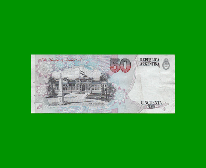 PESOS CONVERTIBLES 1er DISEÑO $50,00, BOT 3067, AÑO 1995, ESTADO MUY BUENO-.- - Imagen 2