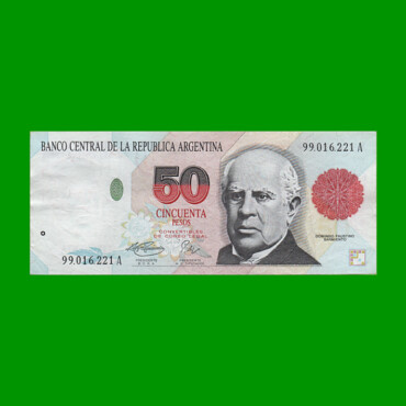 PESOS CONVERTIBLES 1er DISEÑO $50,00, BOT 3067, AÑO 1995, ESTADO MUY BUENO-.-