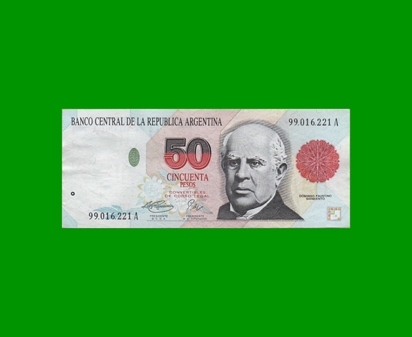 PESOS CONVERTIBLES 1er DISEÑO $50,00, BOT 3067, AÑO 1995, ESTADO MUY BUENO-.-