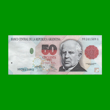 PESOS CONVERTIBLES 1er DISEÑO $50,00, BOT 3067, AÑO 1995, ESTADO MUY BUENO.-