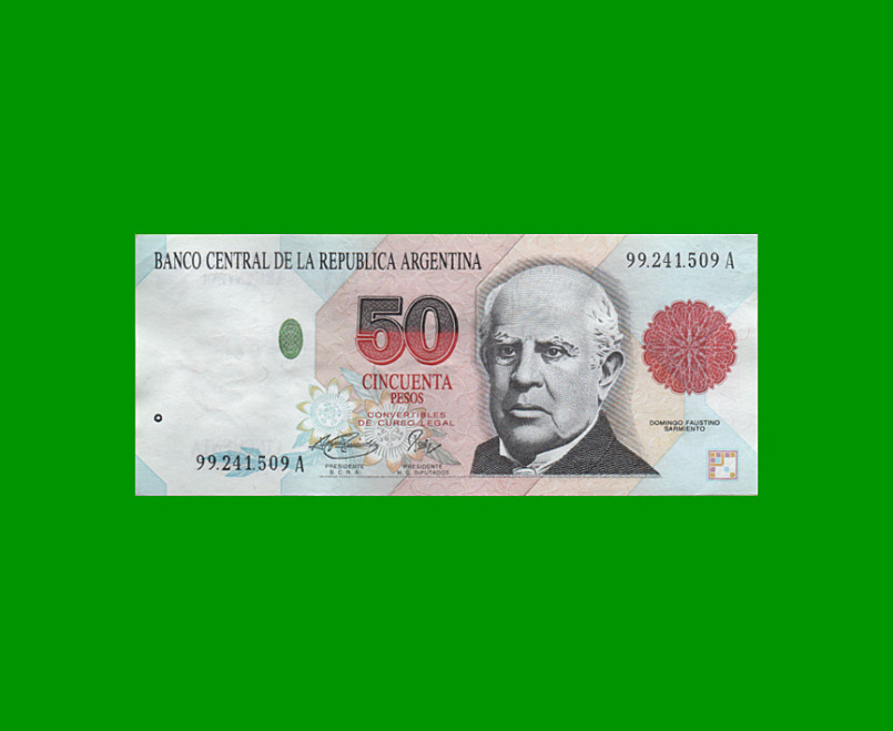 PESOS CONVERTIBLES 1er DISEÑO $50,00, BOT 3067, AÑO 1995, ESTADO MUY BUENO.-