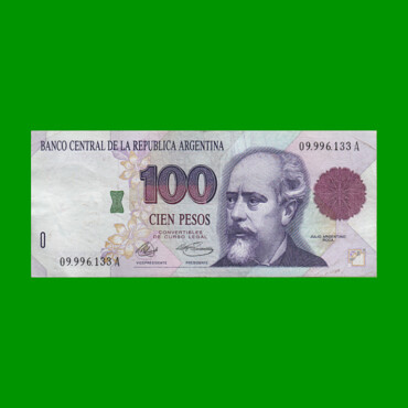PESOS CONVERTIBLES 1er DISEÑO $100,00, BOT 3072, AÑO 1992, ESTADO MUY BUENO-.-