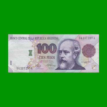 PESOS CONVERTIBLES 1er DISEÑO $100,00, BOT 3073, AÑO 1994, ESTADO MUY BUENO-.-