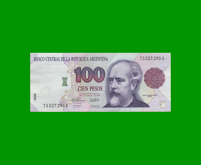 PESOS CONVERTIBLES 1er DISEÑO $100,00, BOT 3075, AÑO 1993, ESTADO MUY BUENO + .-