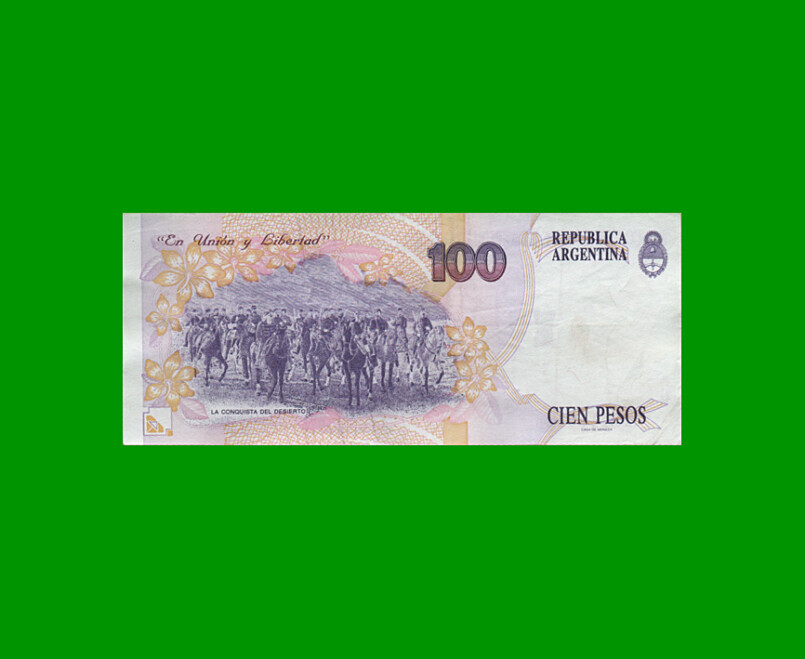 PESOS CONVERTIBLES 1er DISEÑO $100,00, BOT 3077, AÑO 1994, ESTADO MUY BUENO- .- - Imagen 2