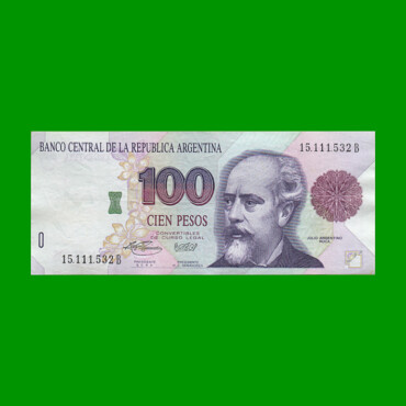 PESOS CONVERTIBLES 1er DISEÑO $100,00, BOT 3077, AÑO 1994, ESTADO MUY BUENO- .-