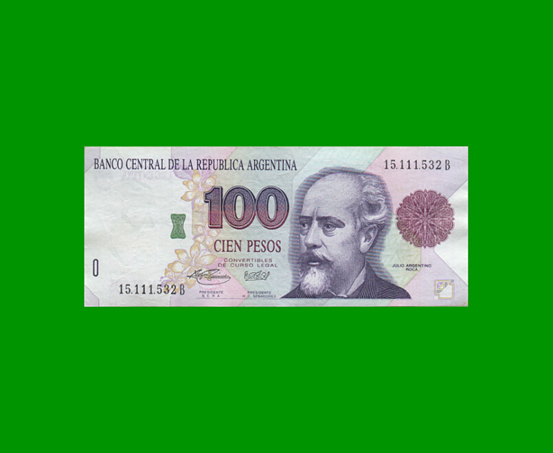 PESOS CONVERTIBLES 1er DISEÑO $100,00, BOT 3077, AÑO 1994, ESTADO MUY BUENO- .-