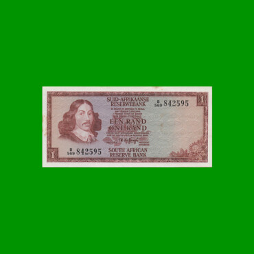 BILLETE DE SUDAFRICA 1 RAND, PICK 116b, ESTADO EXCELENTE+ .-