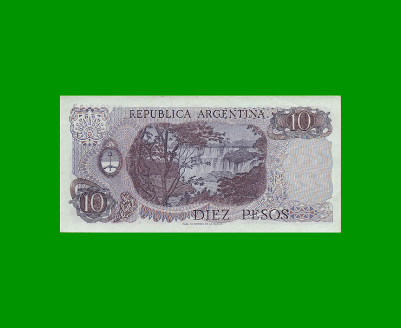 PESOS LEY 18.188 $10,00, BOT 2356a, AÑO 1975, ESTADO SIN CIRCULAR.- - Imagen 2