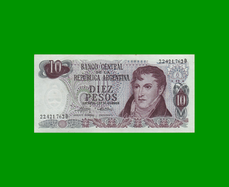 PESOS LEY 18.188 $10,00, BOT 2356a, AÑO 1975, ESTADO SIN CIRCULAR.-