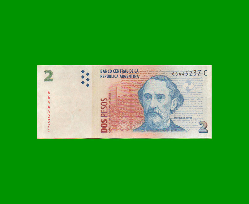 PESOS CONVERTIBLES 2do DISEÑO $2,00, BOT 3206, AÑO 2000, ESTADO EXCELENTE.-